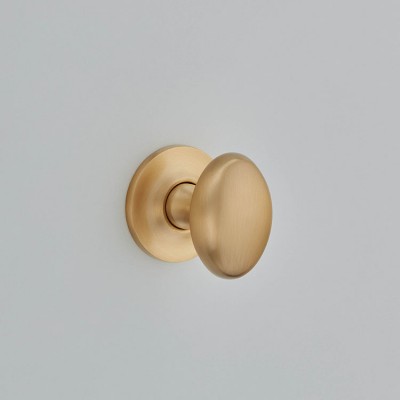 Croft 1754COV57B Pair Oval Mortice Door Knob Concealed Fix Rose