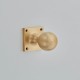 Croft 1756 Pair Round Mortice Door Knob on Square Backplate