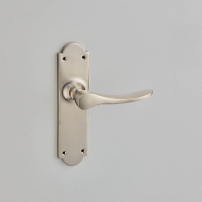 Croft 2060L Cambridge Door handles on Arched Backplate