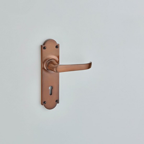 Croft 2160 Stafford Door handle on arched backplate 