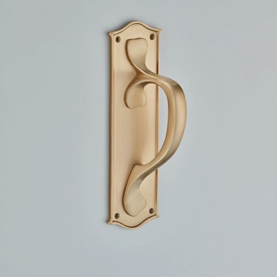 Croft 4130 Ornate Pull Handle on a Plate