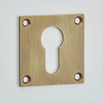 Croft 4577 50 x 50mm Square Escutcheon Euro Profile