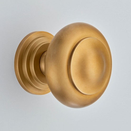 Croft 6345 Round Centre Door Knob on Stepped Rose