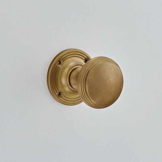 Croft 6347 Pair Reeded Cushion Mortice Door Knob