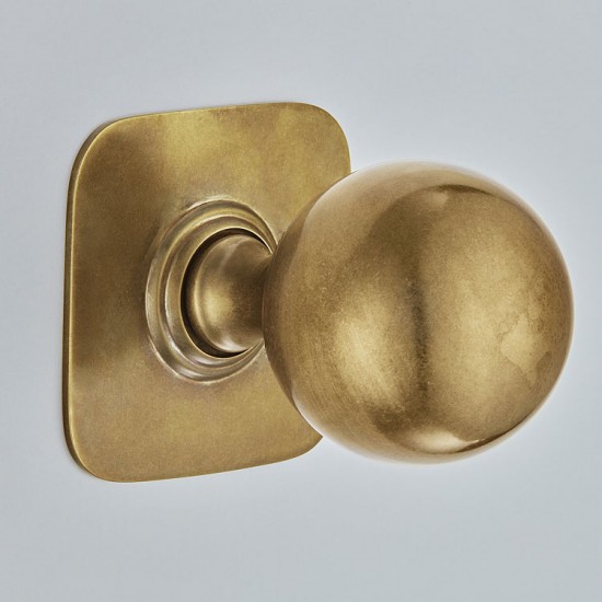 Croft 6406 Large Ball Centre Door Knob on Square Rose