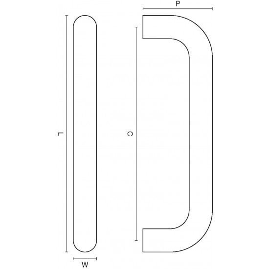 Croft 1682 Pull Handle - Bolt Fixed