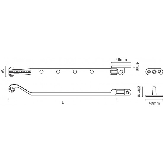 Croft 1728 10" Georgian Window Casement Stay