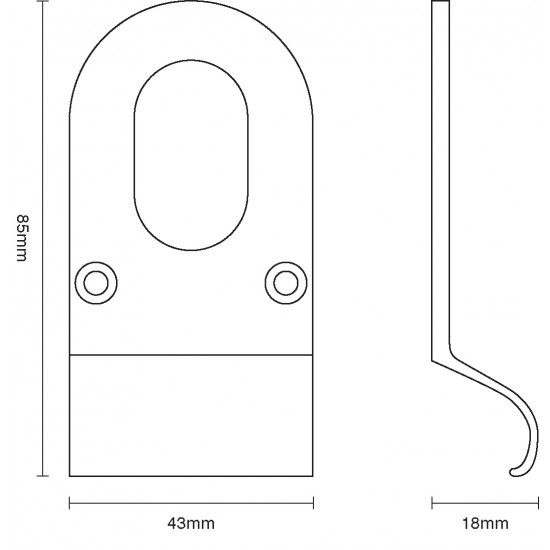 Croft 1773 Oval Profile Cylinder Pull