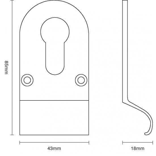 Croft 1774 Euro Profile Cylinder Pull