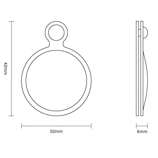 Croft 1783BL 32mm Covered Escutcheon suited for a Budget Lock