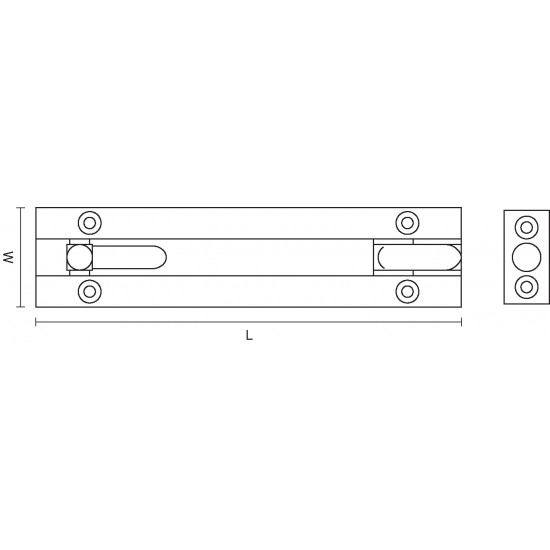 Croft 1801N Necked Barrel Bolt - 25mm Width