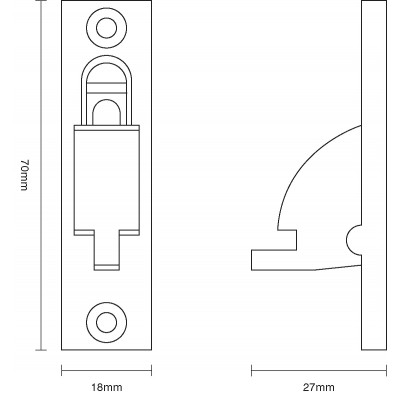 Croft  1809 Weekes Sash Stop 