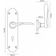 Croft 1815 Codsall Door handle on Arched Backplate 