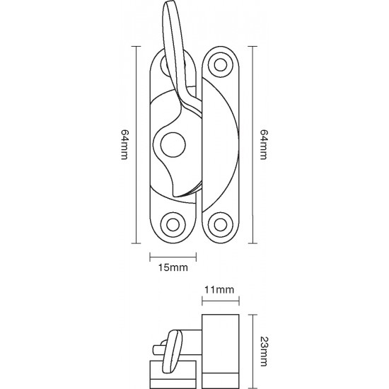 Croft 1825 Fitch Sash Window Fastener