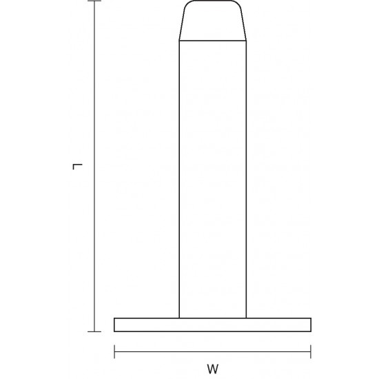 Croft 1868 Pedestal Door Stop on a Round Rose - Wall Mounted