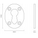 Croft 1892 50 x 40mm Escutcheon to suit Rim Locks