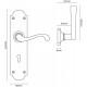 Croft 2080B Sheringham Door handle on Arched Backplate 