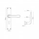 Croft 2112E Garde Door Handle on Square Backplate 