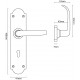 Croft 2160 Stafford Door handle on arched backplate 