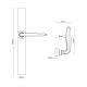 Croft 2232E Maine Door Handle on Square Backplate 