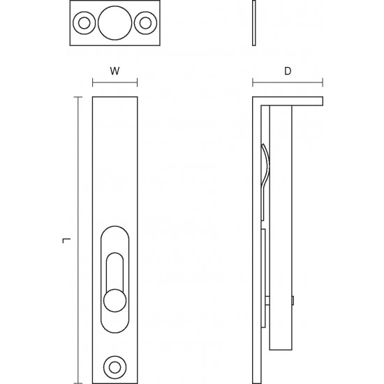 Croft 2745 Sunk Slide Flush Bolt