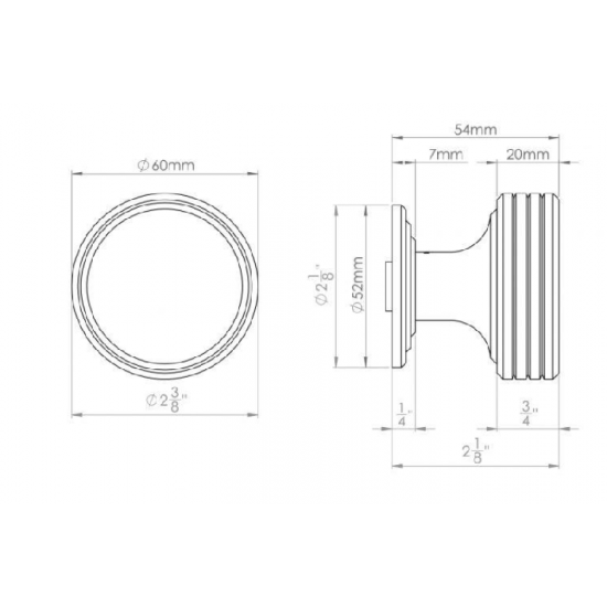 Croft Lavant Mortice 60mm Door Knob on a Concealed Fix Rose