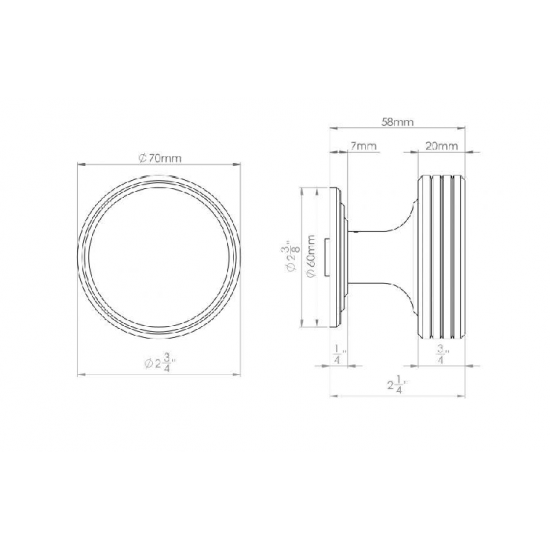 Croft Lavant Mortice 70mm Door Knob on a Concealed Fix Rose