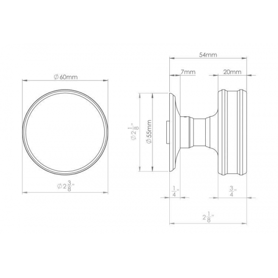 Croft Luxor Mortice 60mm Door Knob on a Concealed Fix Rose