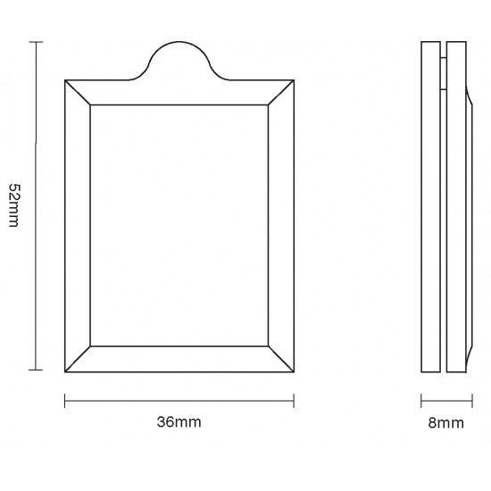 Croft 4562 52 x 36mm Hampton Covered Escutcheon 