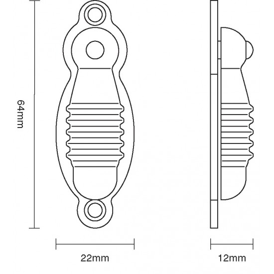 Croft 4564 64 x 22mm Broughton Escutcheon 