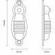 Croft 4564 64 x 22mm Broughton Escutcheon 