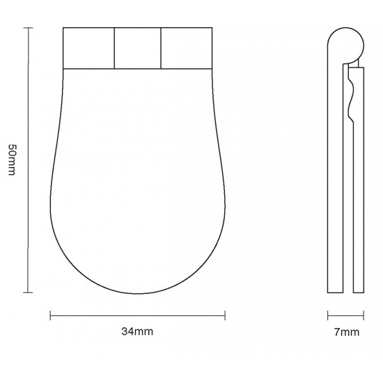 Croft 4570 50 x 34mm Waterloo Covered Escutcheon 