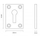 Croft 4574 42 x 29mm Plain Oblong Escutcheon