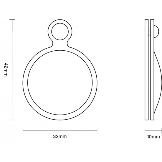 Croft 4580 32mm Cast Covered Escutcheon 