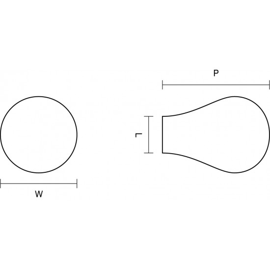 Croft 5109 Teardrop Cupboard Knob - 25mm