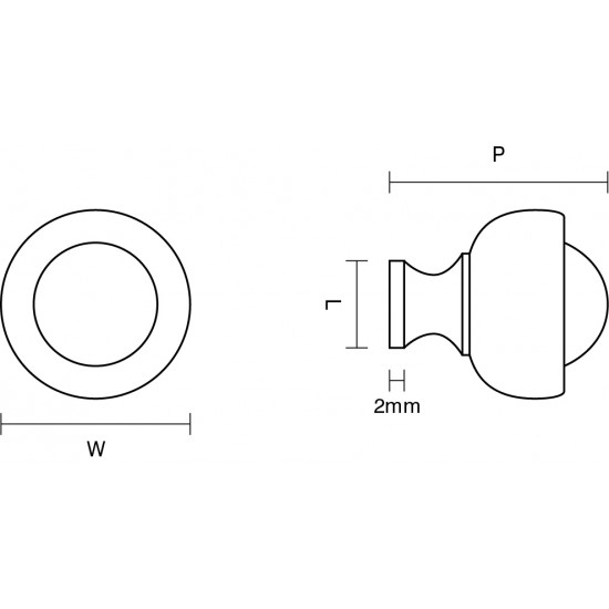 Croft 5110 Planet Cupboard Knob - 27mm