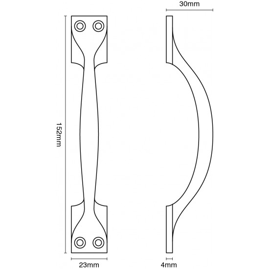 Croft 5200 Plain 152mm Cabinet Handle