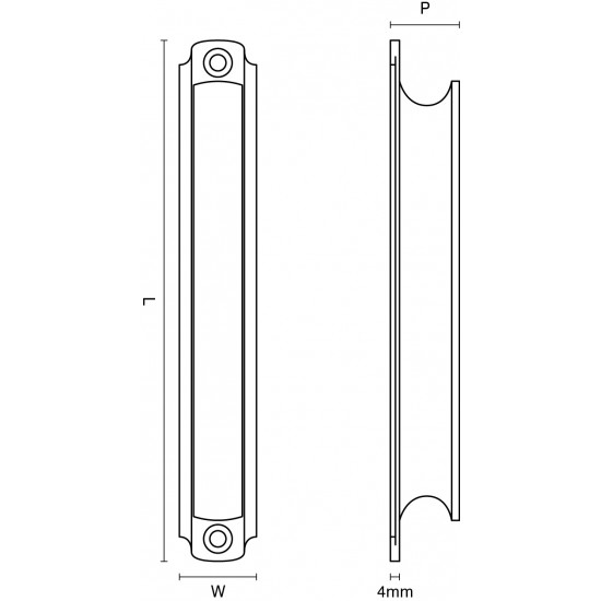 Croft 5206 Concave Cupboard Handle