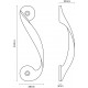 Croft 5207 Twisting 113mm Cabinet Handle