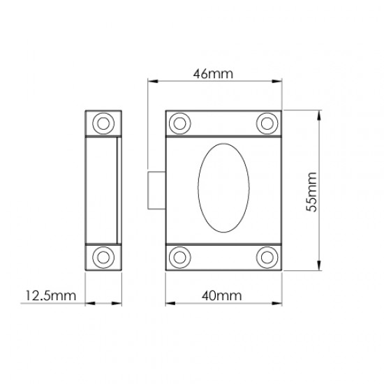 Croft 6363 Oval Cabinet Catch