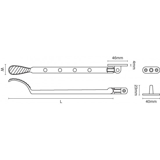 Croft 6375 Cotswold Window Casement Stay