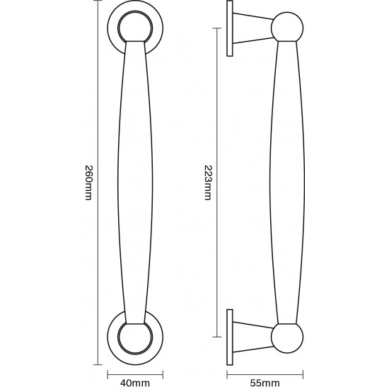 Croft 6383 Convex Pull Handle