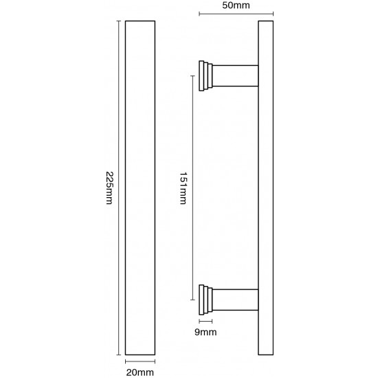 Croft 6384 Plain Bar Pull Handle