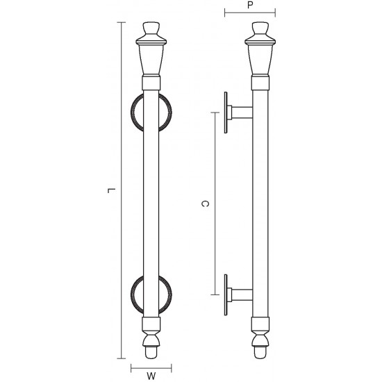 Croft 6390 Pull Handle on Roses