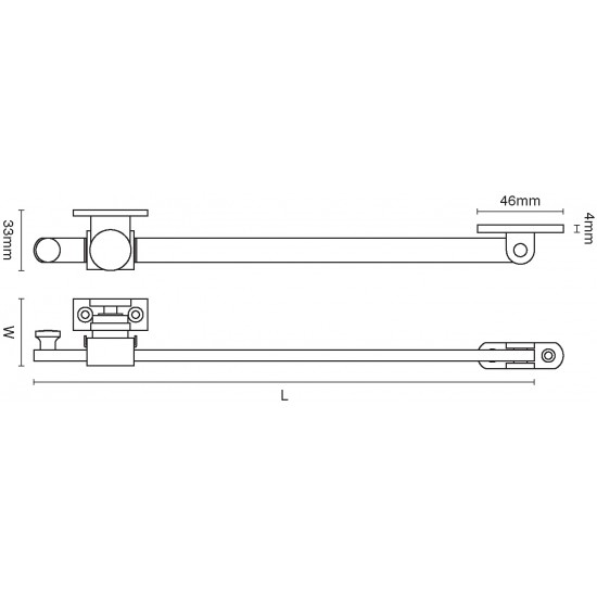 Croft 6394 Sliding Window Stay for Inward Opening Windows