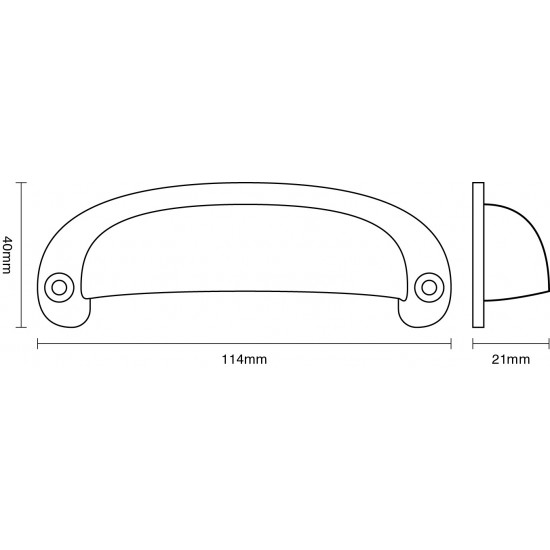 Croft 6427 Cast Drawer Cup Handle