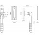 Croft 6436WL Weather-seal Version Reeded Casement Fastener Locking Version