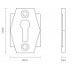 Croft 7008 42 x 28mm Art Deco Escutcheon 