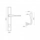 Croft 7261E Celeste Door Handle on Square Backplate 