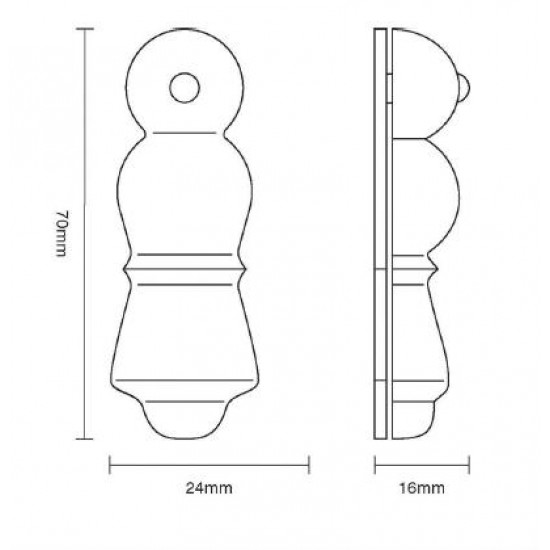 Croft 4568 70 x 24mm Highgrove Escutcheon 